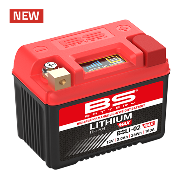BS-Battery BSLI-02-MAX Lithium 12V 36Wh 180CCA