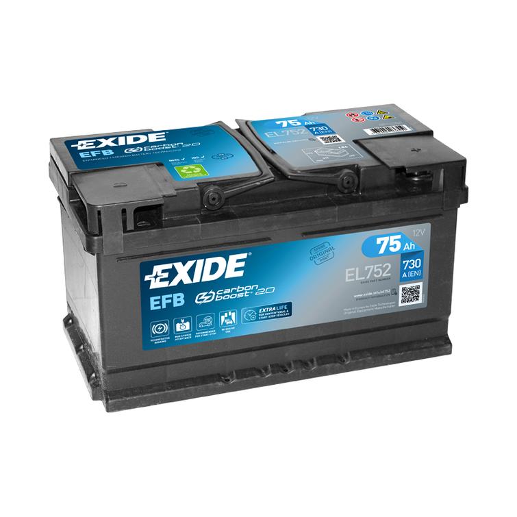 EXIDE EFB 75Ah 730A