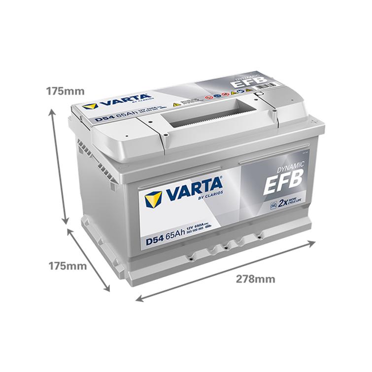 VARTA D54 Dynamic EFB 65Ah 650A