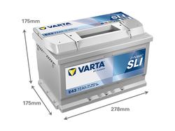 VARTA E43 Dynamic SLI 72Ah 680A