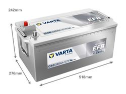 VARTA C40 ProMotive EFB 240Ah 1200A