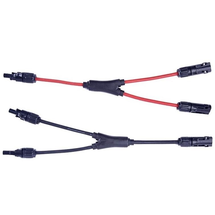 MC-4 Y-haaroitinpari johdoilla