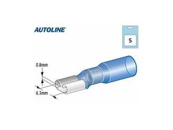 Kutistelattaliitin 6.3mm 5kpl