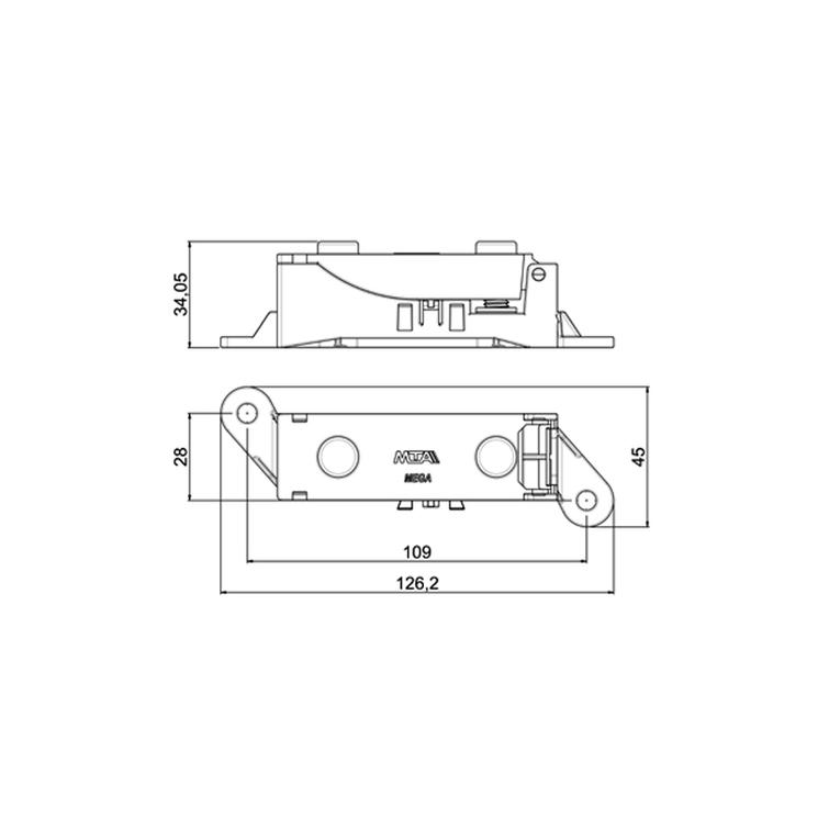 Sulakerasia Mega/Powerval "yksipulttinen M8"