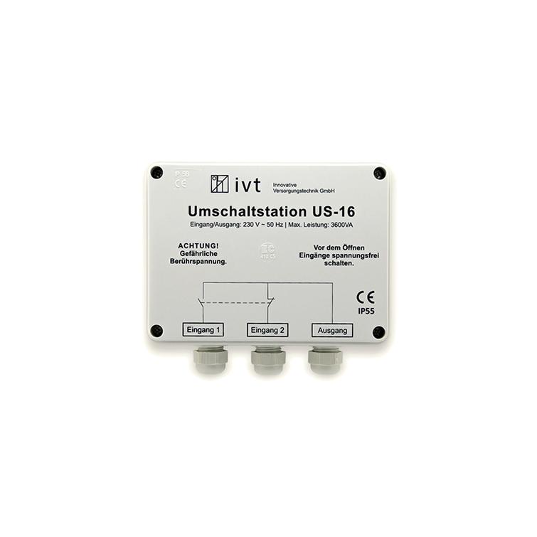 Automaattinen vaihtokytkin 230V AC 3600W 16A IVT US-16
