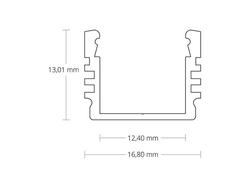 LED-asennusprofiili 200cm AL