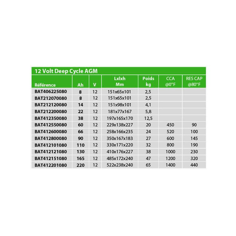 Victron Deep Cycle AGM 220Ah/20h