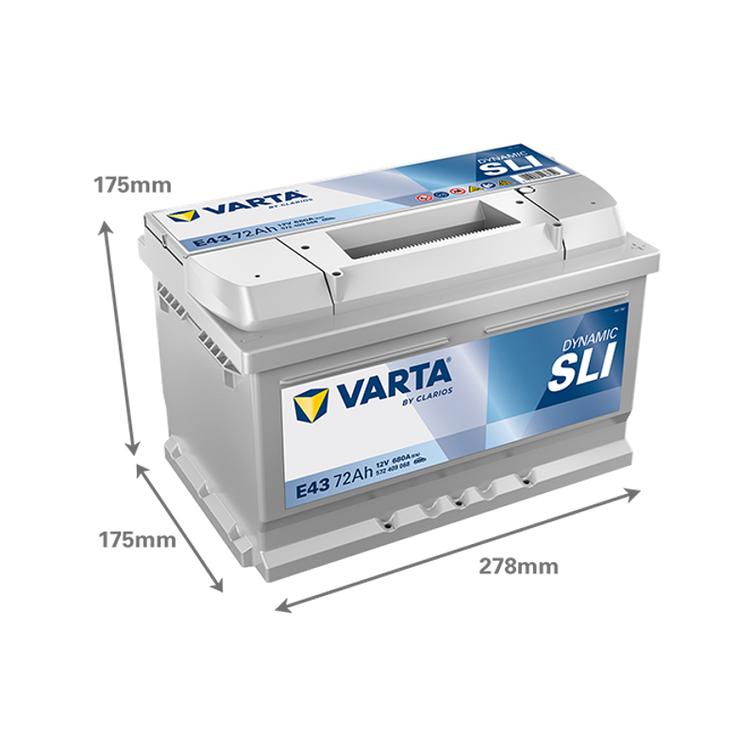 VARTA E43 Dynamic SLI 72Ah 680A
