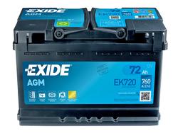 EXIDE AGM 72Ah 760 A