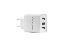 Virtal&auml;hde/laturi 3xUSB 3,4A