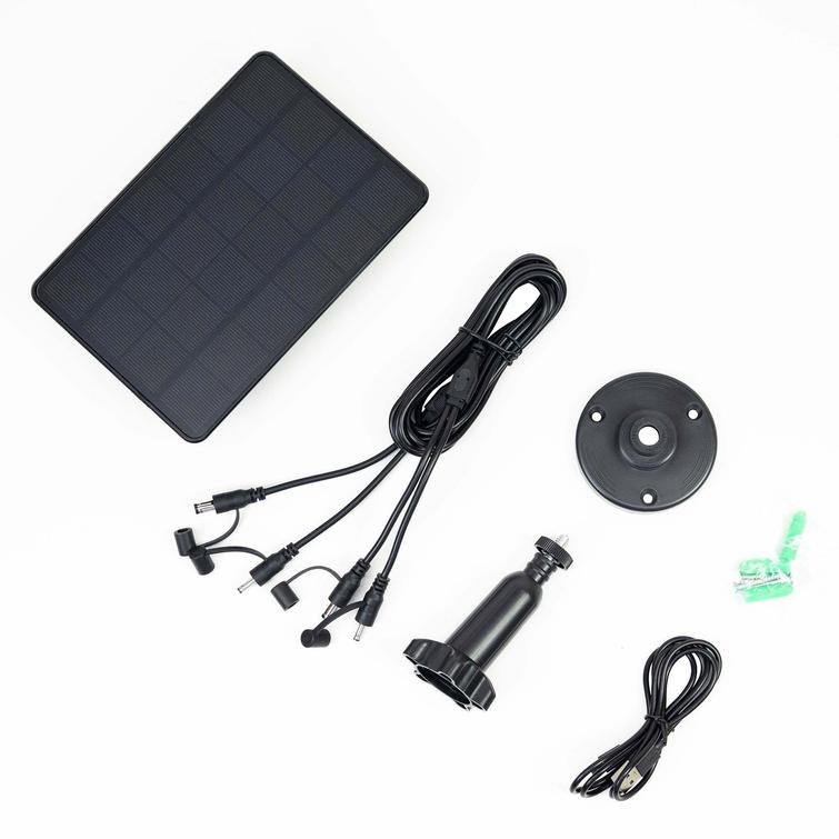 Aurinkokennolaturi 6V ja 12V ulostulo, 3W, Li-Ion 5200 mAh akku, IP66 riistakameralle