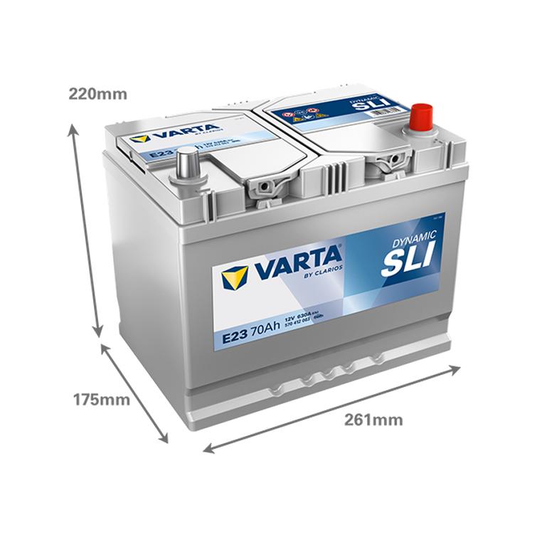 VARTA E23 Dynamic SLI 70Ah 630A