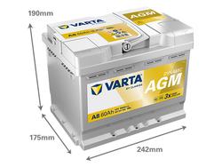 VARTA A8 Dynamic AGM 60Ah 600A