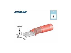 Kutistelattaliitin 6.3mm 5kpl