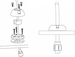 Kaapelin l&auml;pivienti &Oslash;4-9mm, johdolle, &Oslash;21mm IP68 musta