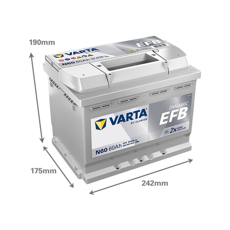 VARTA N60 Dynamic EFB 60Ah 640A