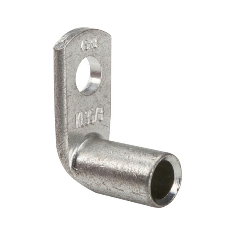 Kaapelikenkä 90° kulmalla, 50mm² kaapelille, Ø8mm reiällä