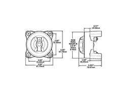 Akkukytkin 98x98mm Max 32V / 350Amp