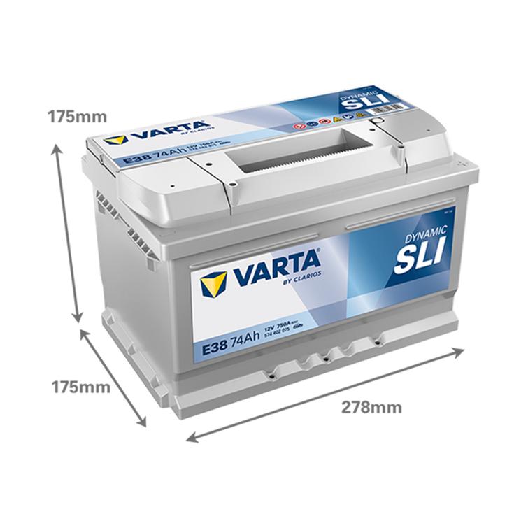 VARTA E38 Dynamic SLI 74Ah 750A