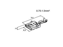 Liitin 0.75-1.5mm&sup2; johdolle