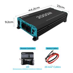 Renogy 12V 2000W siniaaltoinvertteri UPS