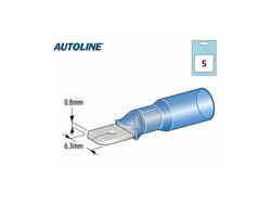 Kutistelattaliitin 6.3mm 5kpl