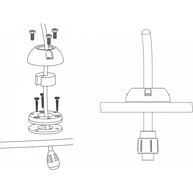 Kaapelin l&auml;pivienti &Oslash;12-15mm johdolle, &Oslash;40mm IP68 musta