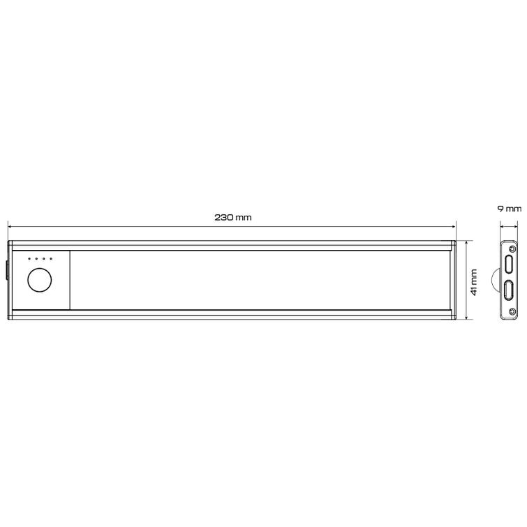 Ladattava LED sisävalo 23cm