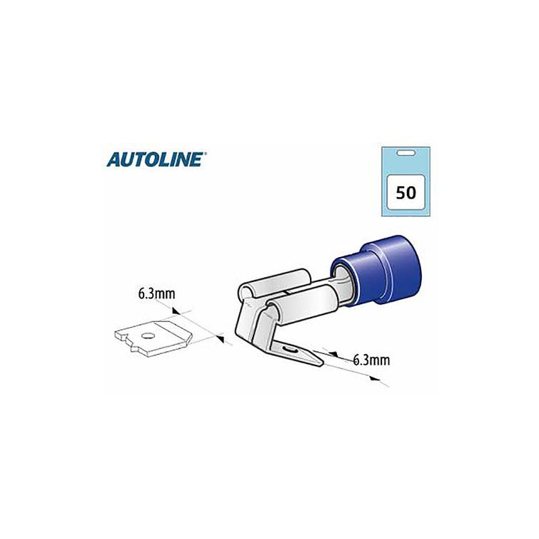 Lattahaaroitin, 6.3mm reppuselk&auml; 50kpl