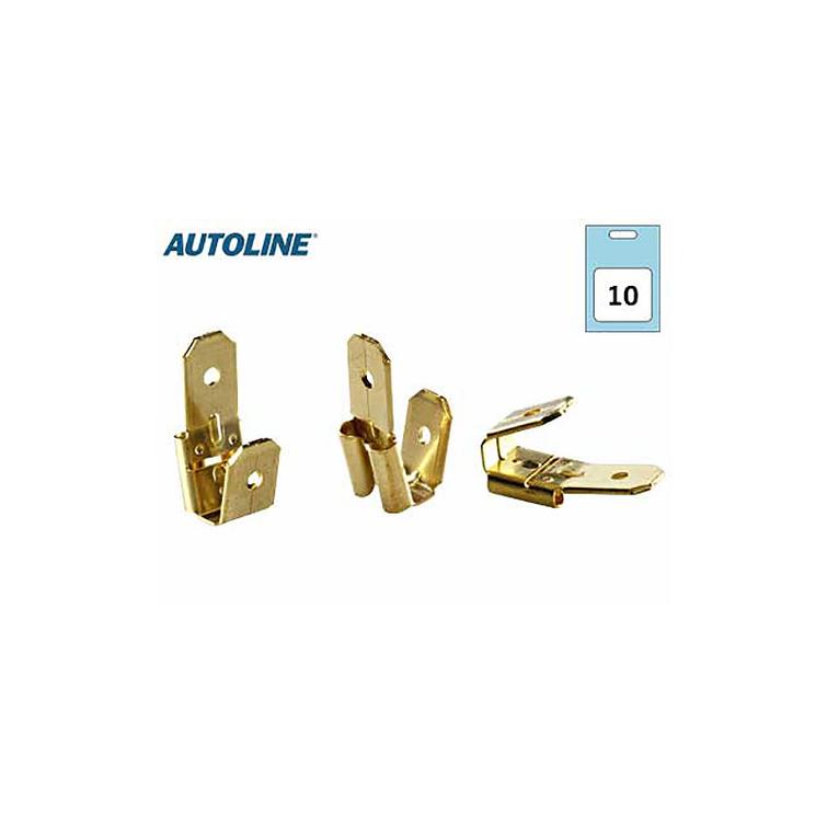 Haaroitusliitin 6.3mm 10kpl