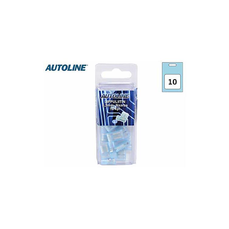 Lattaliitin "lippu", 6.3mm eristetty 10kpl