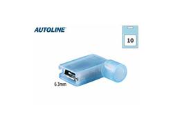 Lattaliitin "lippu", 6.3mm eristetty 10kpl