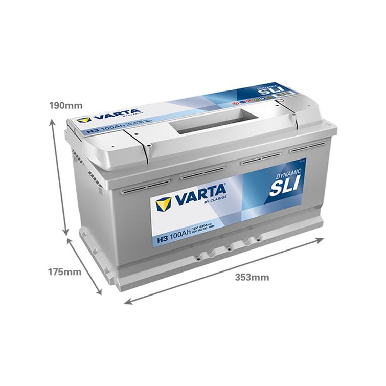 VARTA H3 Dynamic SLI 100Ah 830A