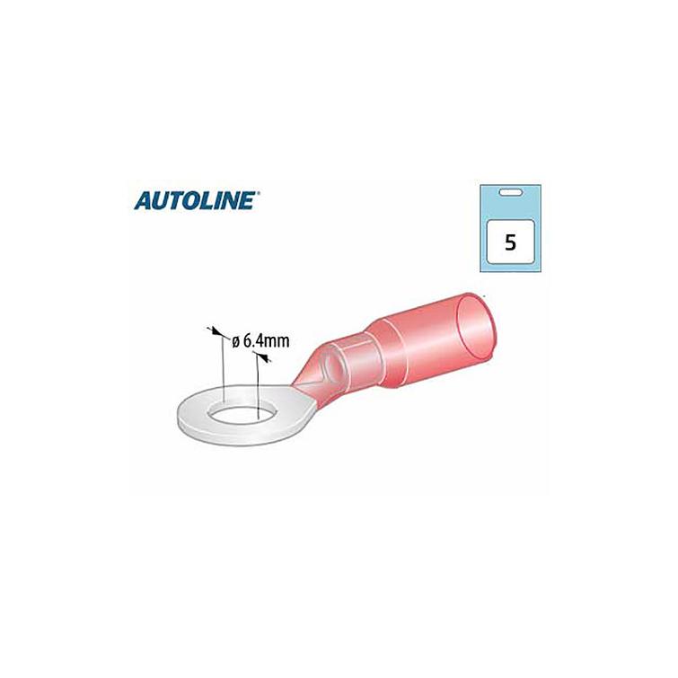 Kutisterengasliitin M6, punainen 5kpl