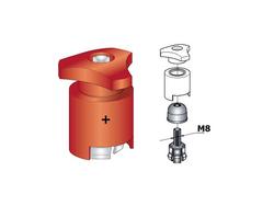 Akkukenk&auml; (+) M8 pultti punainen