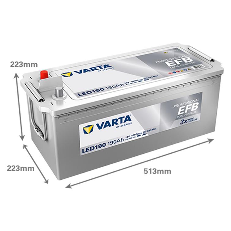 VARTA LED190 Professional EFB 190Ah 1050A