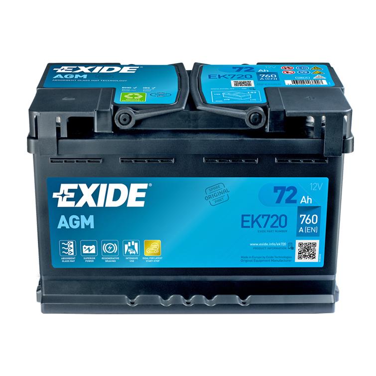 EXIDE AGM 72Ah 760 A