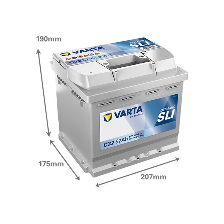 VARTA C22 Dynamic SLI 52Ah 470A