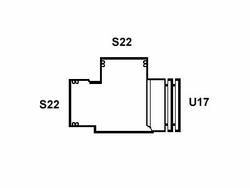 Suojaputken T-liitin C22-22-17