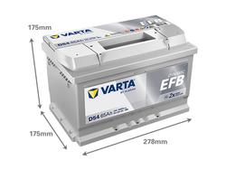 VARTA D54 Dynamic EFB 65Ah 650A
