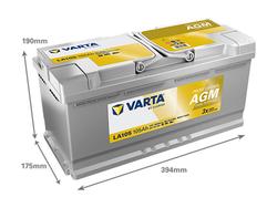 VARTA LA105 Professional Dual Purpose AGM 105Ah