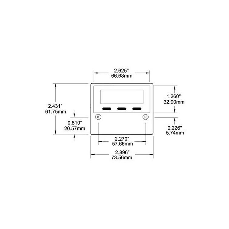Ampeerimittari 73.6x61.8x86.4mm, 8-32V
