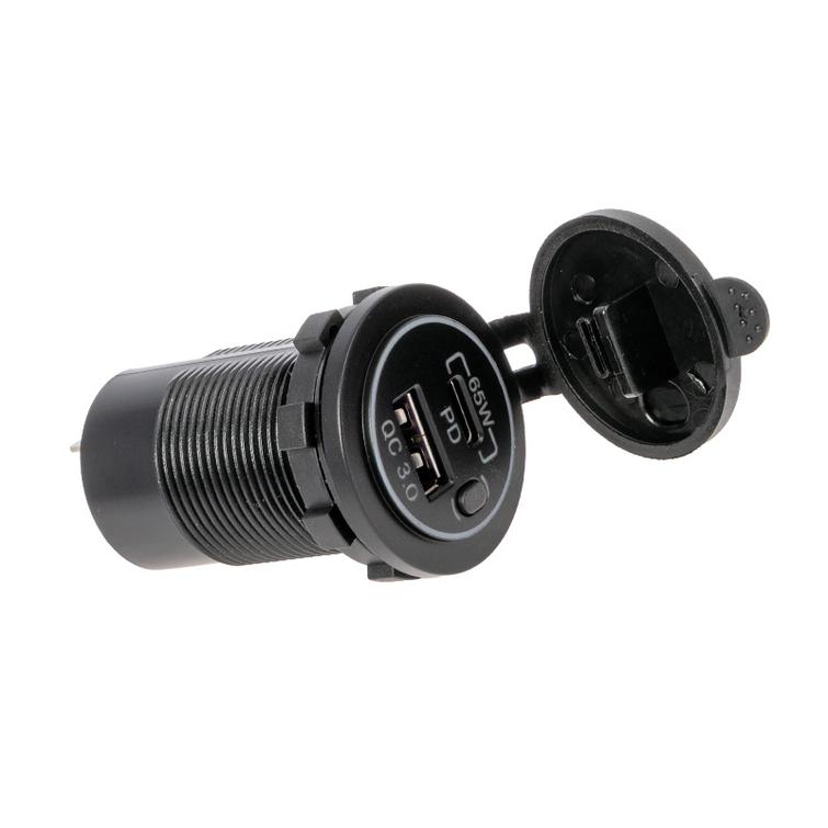 USB-pistorasia 65W PD USB-C, 12/24V