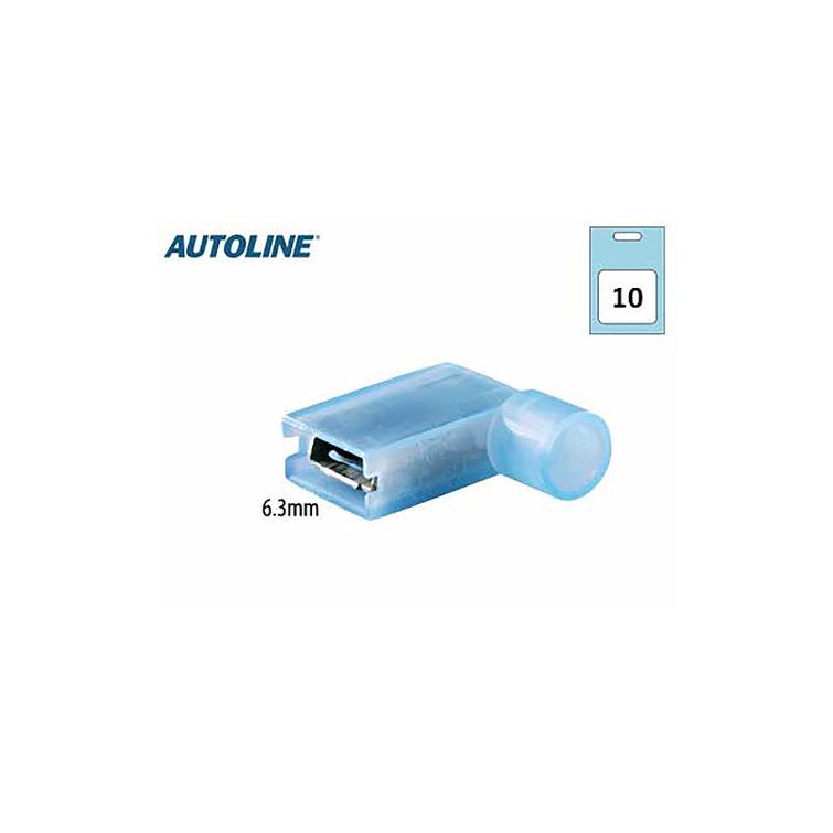 Lattaliitin "lippu", 6.3mm eristetty 10kpl