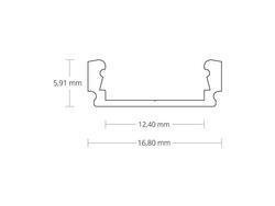 LED-asennusprofiili 200cm AL