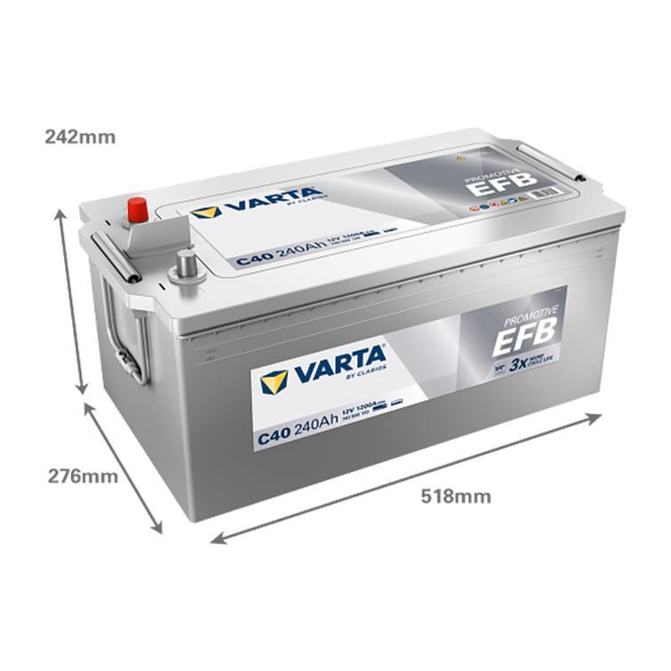 VARTA C40 ProMotive EFB 240Ah 1200A
