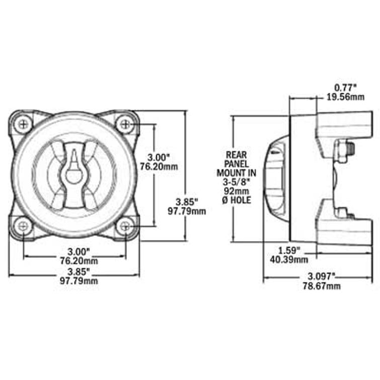 Akkukytkin max.32V 350A