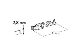 JPT F280 liitin 2.8mm