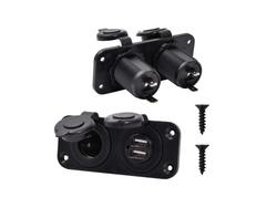 Latausportti 2xUSB + 12V ulosotto IP44