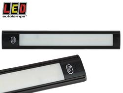 LED-sisävalo, hipaisukytkimellä, 26cm, musta